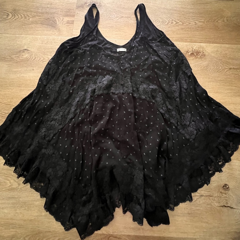 Free people Black Lace Overlay top/dress